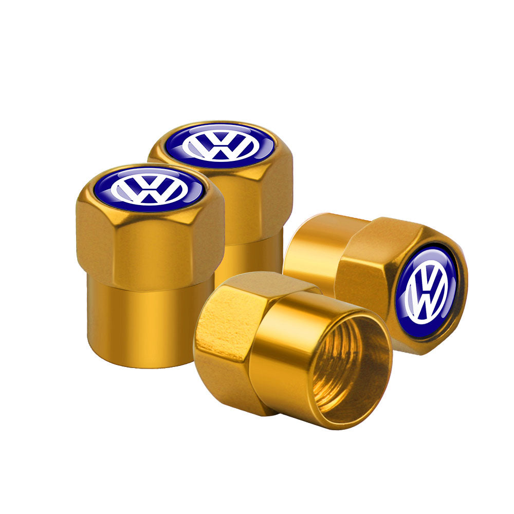 VW Dust Caps gold Set of 4 valve caps