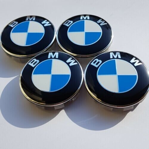 BMW ALLOY WHEEL CENTRE CAPS E30,E36,E46,E92 1,3,5,6,7,X5 X6 M3 Z4 68mm X4pcs