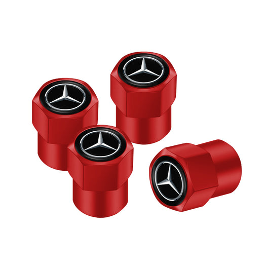 Mercedes Dust Caps Red