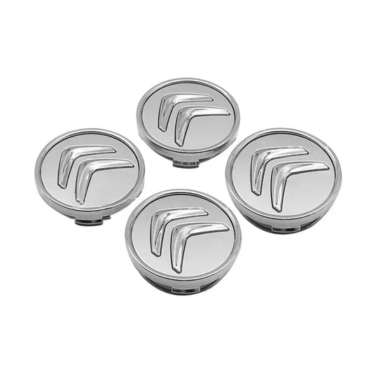 Citroen Wheel Caps 60mm Gloss Silver 4Pcs